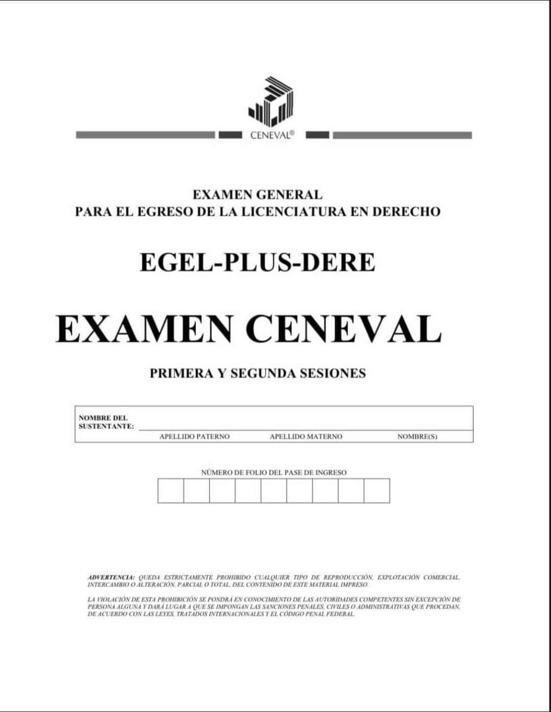 Guía Ceneval Egel Plus Derecho