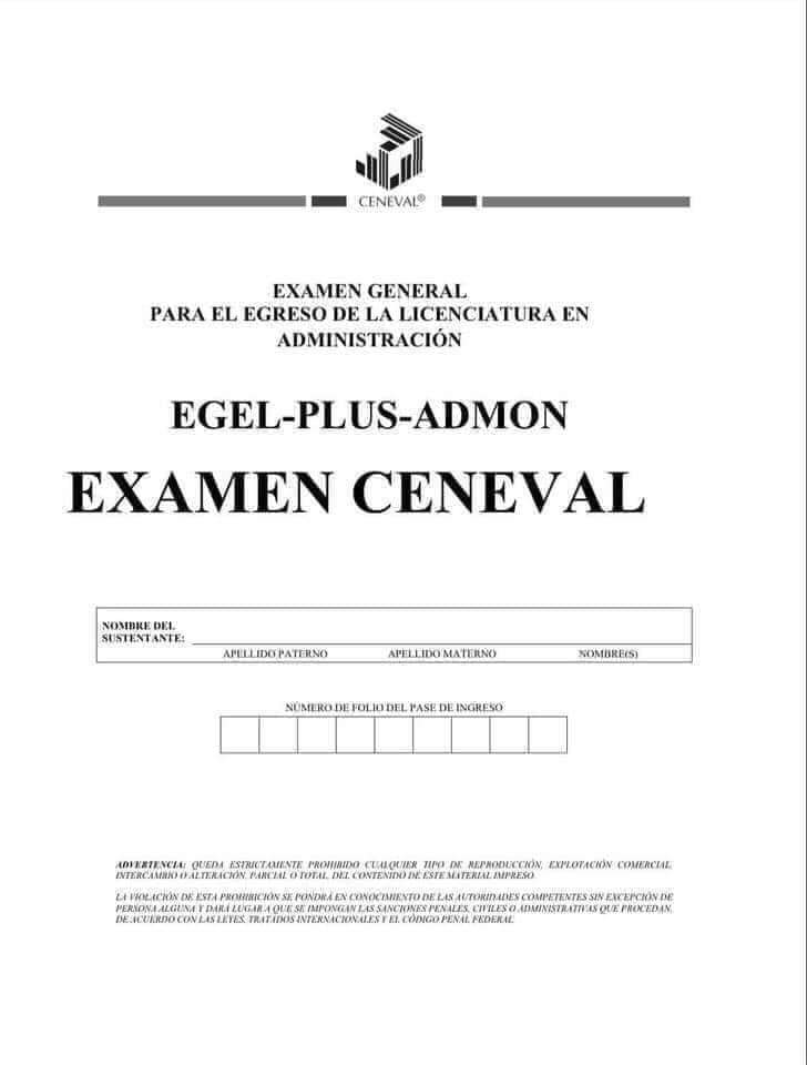 Guía Ceneval Egel Plus Administración